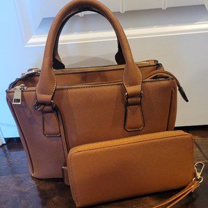 Isabelle Camel Handbag and Continental Wallet